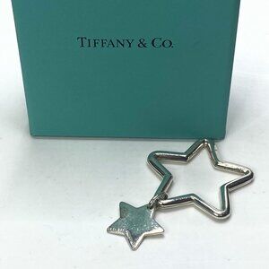 Tiffany & Co. Sterling Silver Star Key Ring with Charm, 15g SS135